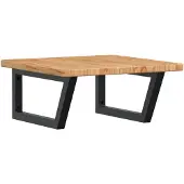 vidaXL Badkamer wandschap staal en massief eikenhout