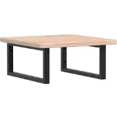 vidaXL Badkamer wandschap staal en massief eikenhout