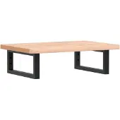 vidaXL Badkamer wandschap staal en massief beukenhout