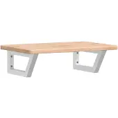 vidaXL Badkamer wandschap staal en massief eikenhout