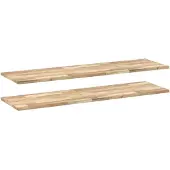 vidaXL Wandschappen 2 st zwevend 140x40x2 cm onbehandeld acaciahout