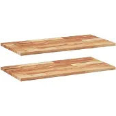 vidaXL Wandschappen 2 st zwevend olieafwerking 60x40x2 cm acaciahout