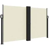 vidaXL Windscherm uittrekbaar 140x1000 cm crème