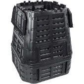vidaXL Compostbak 740 L 93,3x93,3x113 cm zwart
