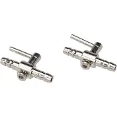 Aqua Della Metall-Absperrhahnen, Ø 4/6 mm, mit 1-Weghahnen, 2 Stück