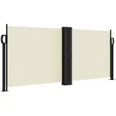 vidaXL Windscherm uittrekbaar 100x600 cm crème