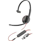 HP Poly Blackwire 3215 Headset Hoofd Met microfoon Mono Zwart