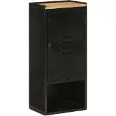 vidaXL Badkamerkast 40x27x90 cm ijzer en massief mangohout