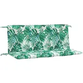 vidaXL Tuinbankkussens 2 st bladpatroon 120x50x7 cm oxford stof