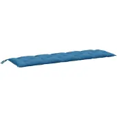 vidaXL Tuinbankkussen 180x50x7 cm stof gemêleerd blauw