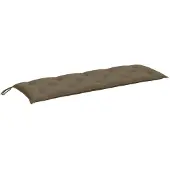 vidaXL Tuinbankkussen 150x50x7 cm stof gemêleerd taupe