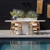Giga Meubel Tuintafel Cleo Ovaal Wit 160cm