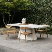 Giga Meubel Tuintafel Avia Rechthoek Wit 160cm