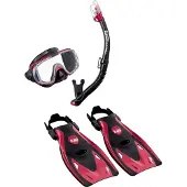 Tusa Sport Visio Tri-Ex Travel snorkelset Rood L 41-46