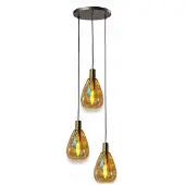 Freelight Hanglamp Dorato 3 lichts Ø 35 cm zwart goud