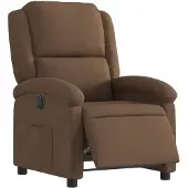 vidaXL Fauteuil verstelbaar elektrisch stof bruin