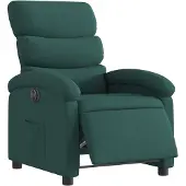 vidaXL Fauteuil verstelbaar elektrisch stof donkergroen