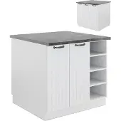 Vicco Keukeneiland Fame-Line Wit landhuis/wit 90 cm zonder werkblad, Model 38726