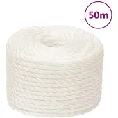 vidaXL Werktouw 16 mm 50 m polypropeen wit