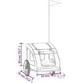 vidaXL Hondenfietstrailer oxford stof en ijzer geel