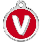 Red Dingo Hondenpenning 20 mm letter V
