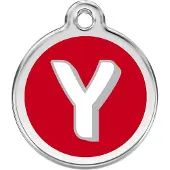 Red Dingo Hondenpenning 20 mm letter Y