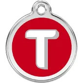 Red Dingo Hondenpenning 20 mm letter T