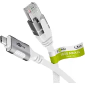 Goobay USB-C naar RJ45 LAN kabel | USB3.0 | CAT6 | wit | 1,5 meter