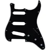 Fender 991359000 pickguard Strat, SSS, 11 screw holes, 3-ply, black