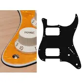 Boston ST-332-PY pickguard, Stallion, HH, 2 pot holes, 3-5 switch, 3 ply, pearl yellow