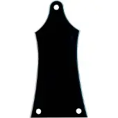 Boston LRC-30-B truss rod cover, black, 2 ply, black - white