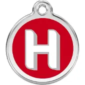 Red Dingo Hondenpenning 20 mm letter H