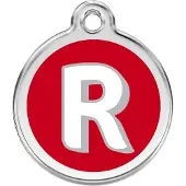 Red Dingo Hondenpenning 20 mm letter R