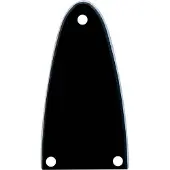 Boston LRC-24-B truss rod cover, black, 2 ply, black - white