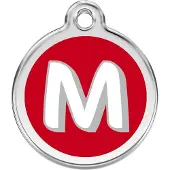 Red Dingo Hondenpenning 20 mm letter M