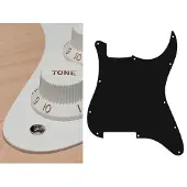 Boston ST-100-W pickguard, Stallion, no holes (only screw holes), 1 ply, white