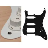 Boston ST-122-W pickguard, Stallion, SSH, 2 pot holes, 3-5 switch, 1 ply, white