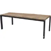 4SO Goa tafelframe Antracite met tafelblad Robusto Teak 220 x 95 cm