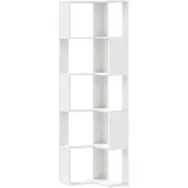 vidaXL Boekenkast 5-laags hoek 50x50x179 cm bewerkt hout wit