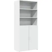 vidaXL Hoge kast 80x42,5x185 cm bewerkt hout wit