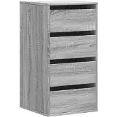 vidaXL Ladekast 40x41x76 cm bewerkt hout grijs sonoma eikenkleurig