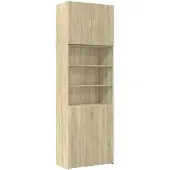 vidaXL Hoge kast Sonoma-eikenhout, 80x42,5x249 cm, houtvezel
