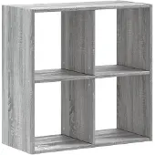 vidaXL Boekenkast 68,5x32x68,5 cm bewerkt hout grijs sonoma eiken