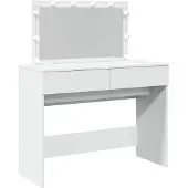 vidaXL Make-up tafel met LED-verlichting, wit, 100x40x120 cm
