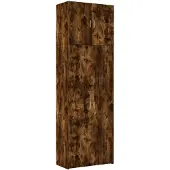 vidaXL Hoge kast 80x42,5x249 cm bewerkt hout gerookt eikenkleurig