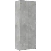 vidaXL Hoge kast 70x42,5x185 cm bewerkt hout betongrijs