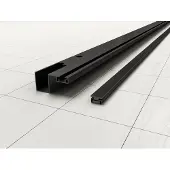 Wiesbaden Skyline muurprofiel met magneetstrip voor nisdeur mat zwart