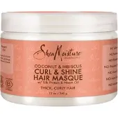 Shea Moisture , Curl & Shine Haarmasker, Kokos & Hibiscus, 11,5 oz (326 g)