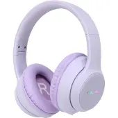 IMoshion Draadloze Kinderkoptelefoon LED Light - Decibelbegrenzer - Met AUX kabel - Lavender Lilac