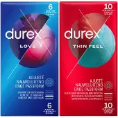 Durex - Love Condoooms 6 Stuks & Thin Feel Condooms 10 Stuks - Pakket